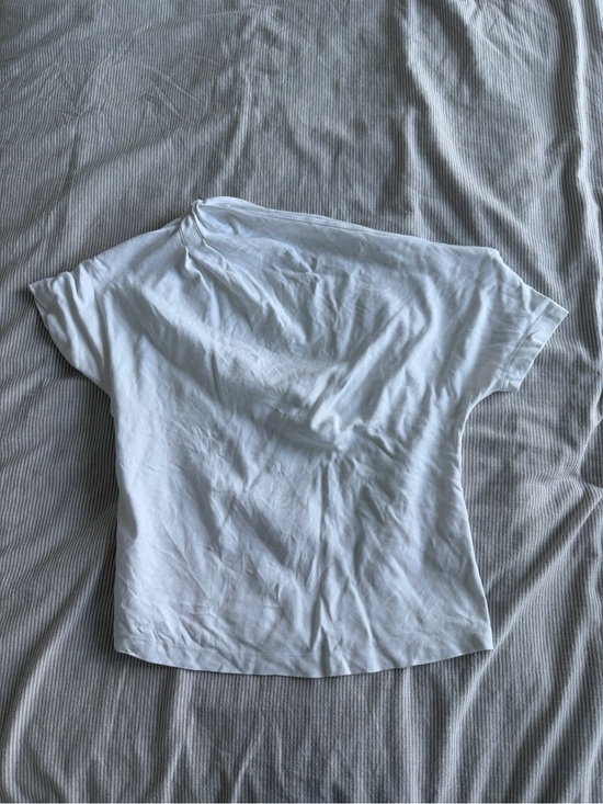 Ardene Tops - Ardene White off the shoulder ruched Short Sleeve Women's Tee